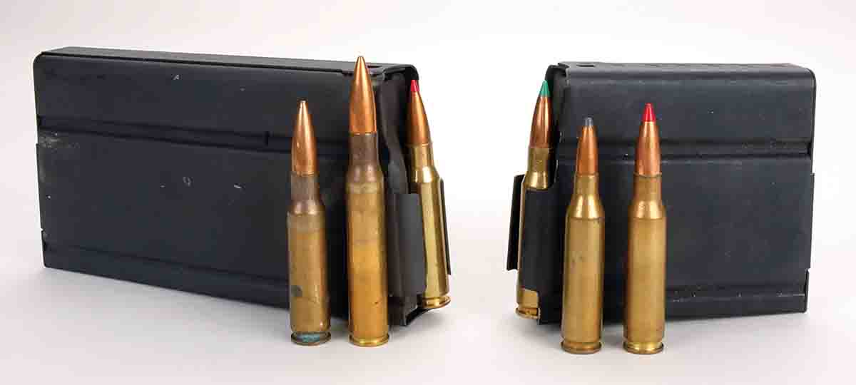 Springfield Armory’s M1As are shipped with 10-round magazines (right) but can also use M14 20-round magazines (left).